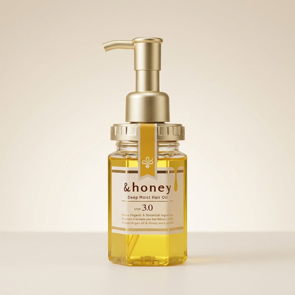 &honey Deep Moist Hair Oil 3.0 100ml bottle, luxurious honey-colored hair treatment oil