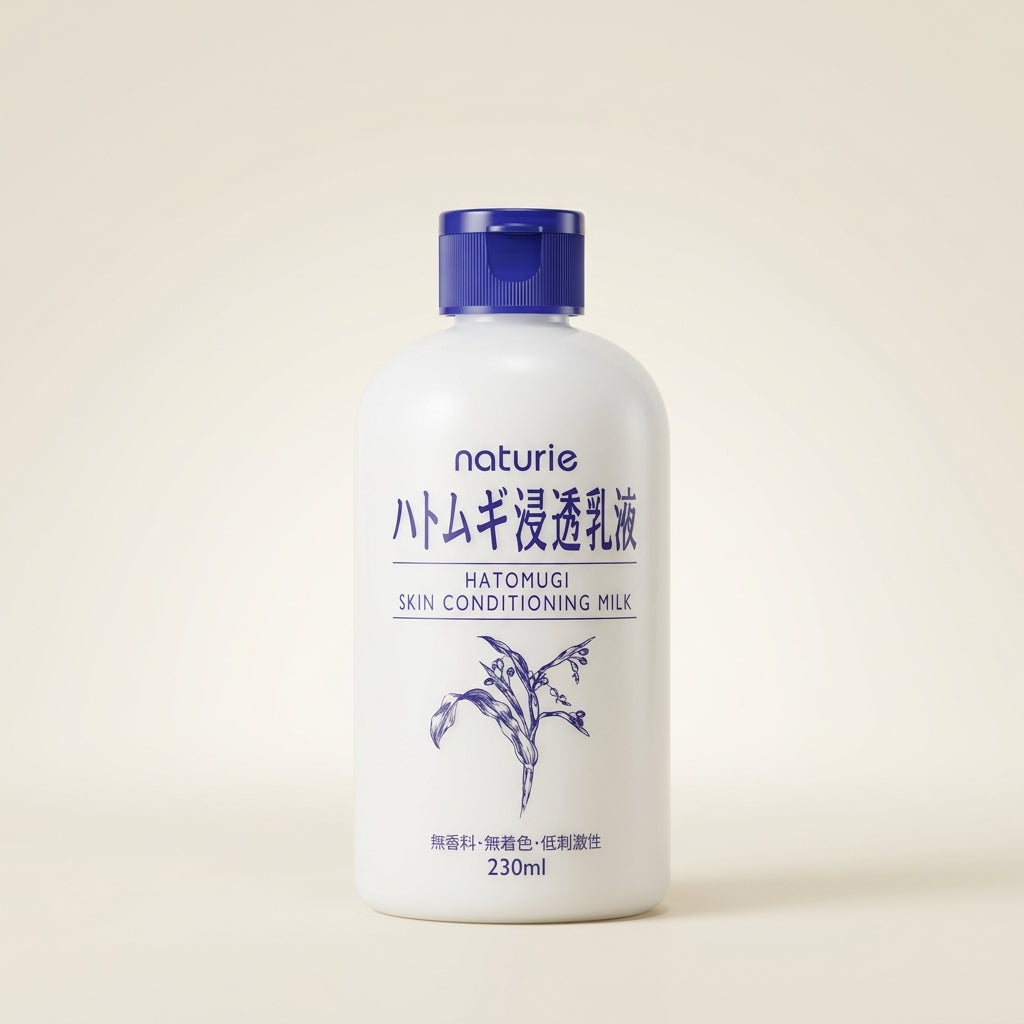 Naturie Hatomugi Skin Conditioning Milk 230ml bottle, silky white Japanese moisturizing emulsion