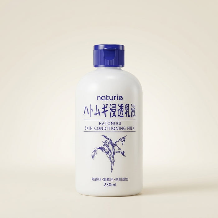 Naturie Hatomugi Skin Conditioning Milk 230ml bottle, silky white Japanese moisturizing emulsion
