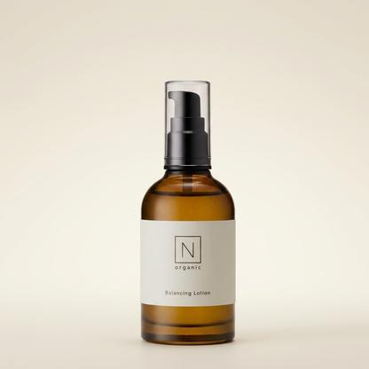 N organic Basic Balancing Lotion 100ml amber glass bottle, premium Japanese hydrating botanical toner