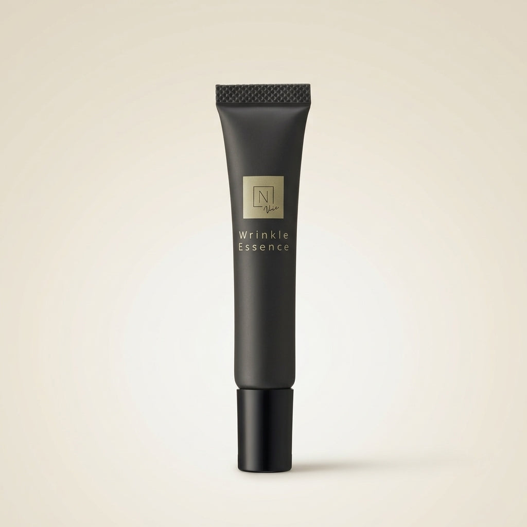 N organic Vie Wrinkle Pack Essence 15g tube with silver tip, luxury Japanese targeted line-smoothing serum.