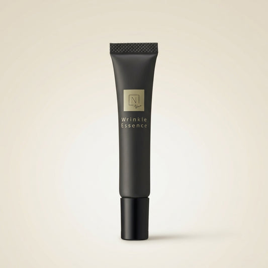 N organic Vie Wrinkle Pack Essence 15g tube with silver tip, luxury Japanese targeted line-smoothing serum.
