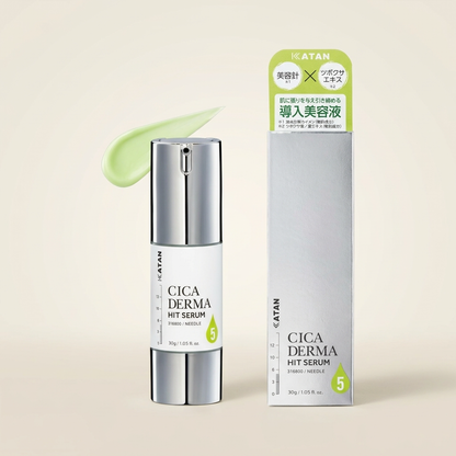KATAN CICA Derma Hit Serum 5 30g bottle, premium Japanese dermatologist-inspired soothing serum for sensitive skin