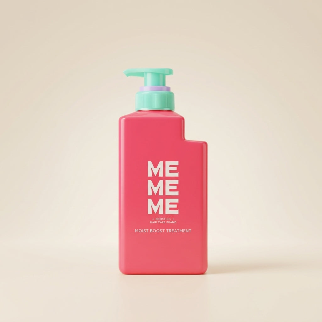 MEMEME Moist Boost Treatment 400ml elegant pump bottle, luxury Japanese moisturizing hair conditioner.