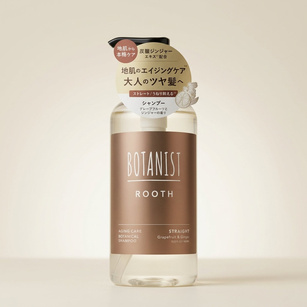 BOTANIST ROOTH Botanical Treatment 490g minimalist bottle with earthy labeling, Japanese professional scalp-conditioning and hair-repairing botanical treatment.