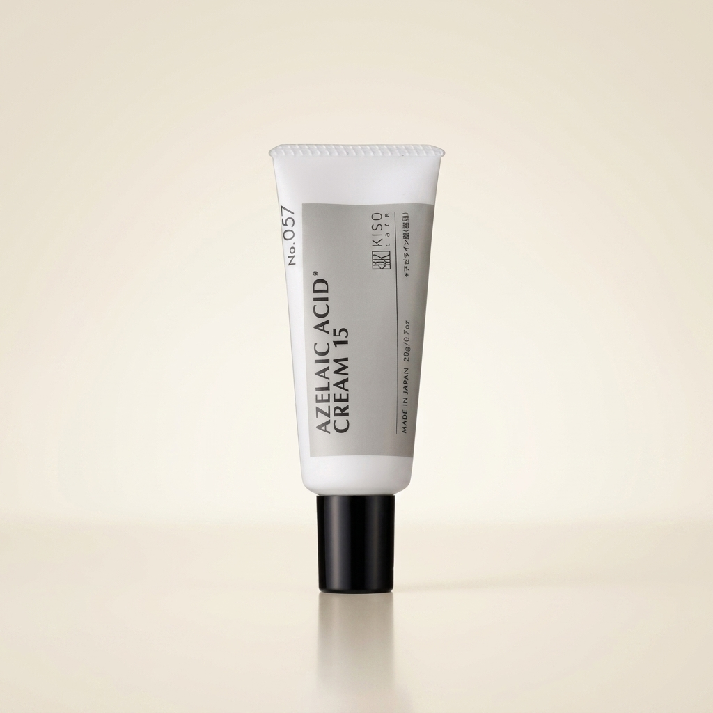 KISO Kisocare Azelaic Acid Cream 15% 20g minimalist aluminum tube, Japanese clinical balanced anti-blemish and redness correction treatment cream.